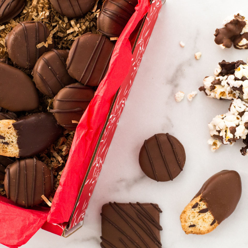 Sugar Plum Chocolate Eruption Sweet and Salty Snack Box