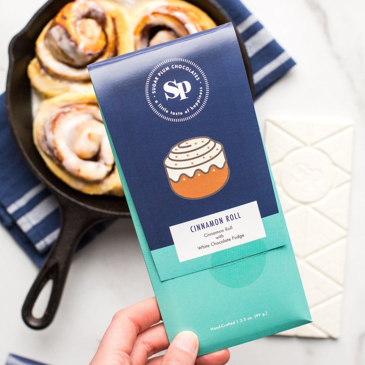 Sugar Plum Chocolates Cinnamon Roll Candy Bar