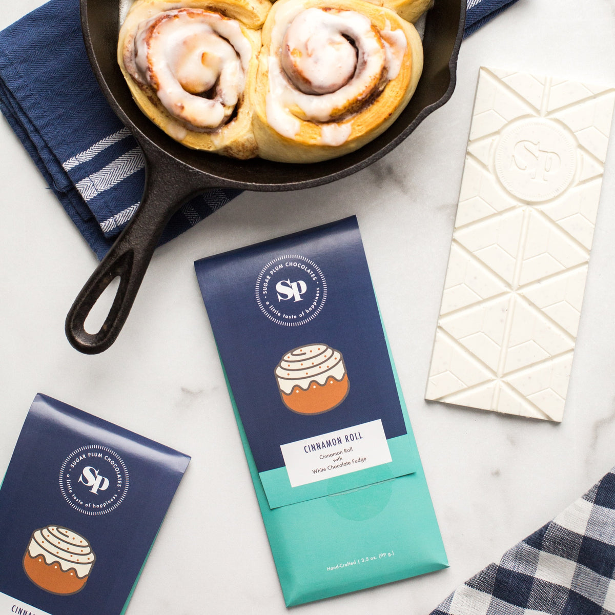 Cinnamon Roll White Chocolate Candy Bar