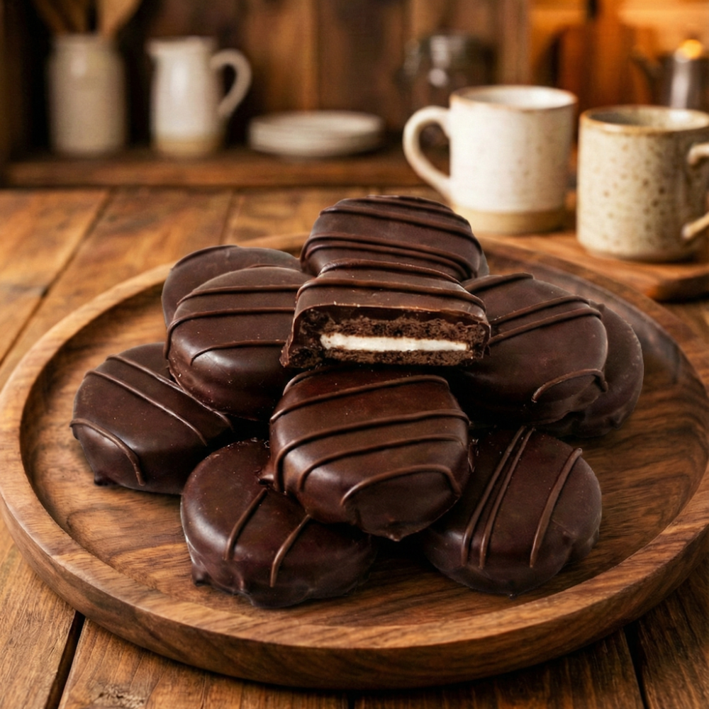 Sugar Plum Dark Chocolate Oreos