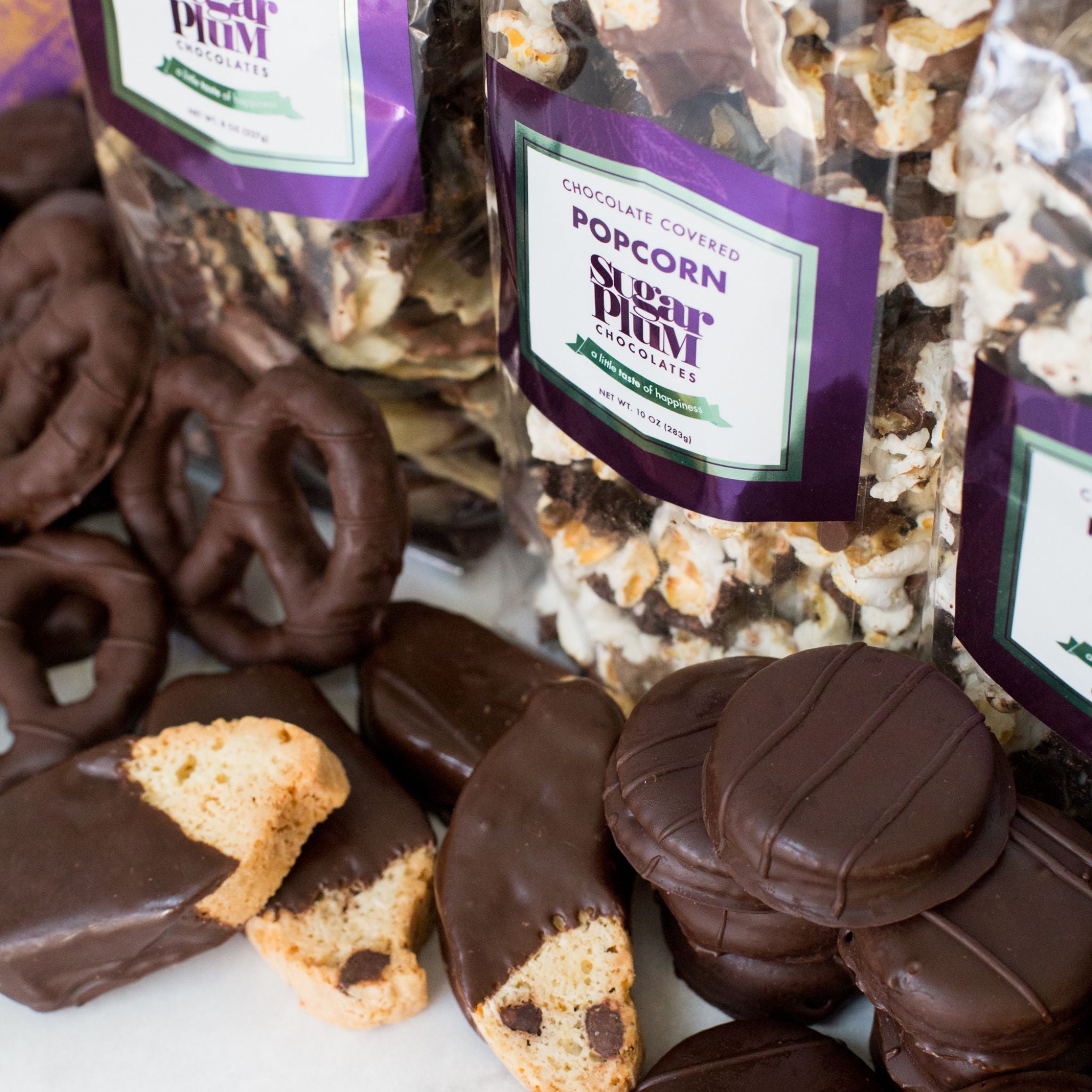 Sugar Plum Dark Chocolate Covered Snacks