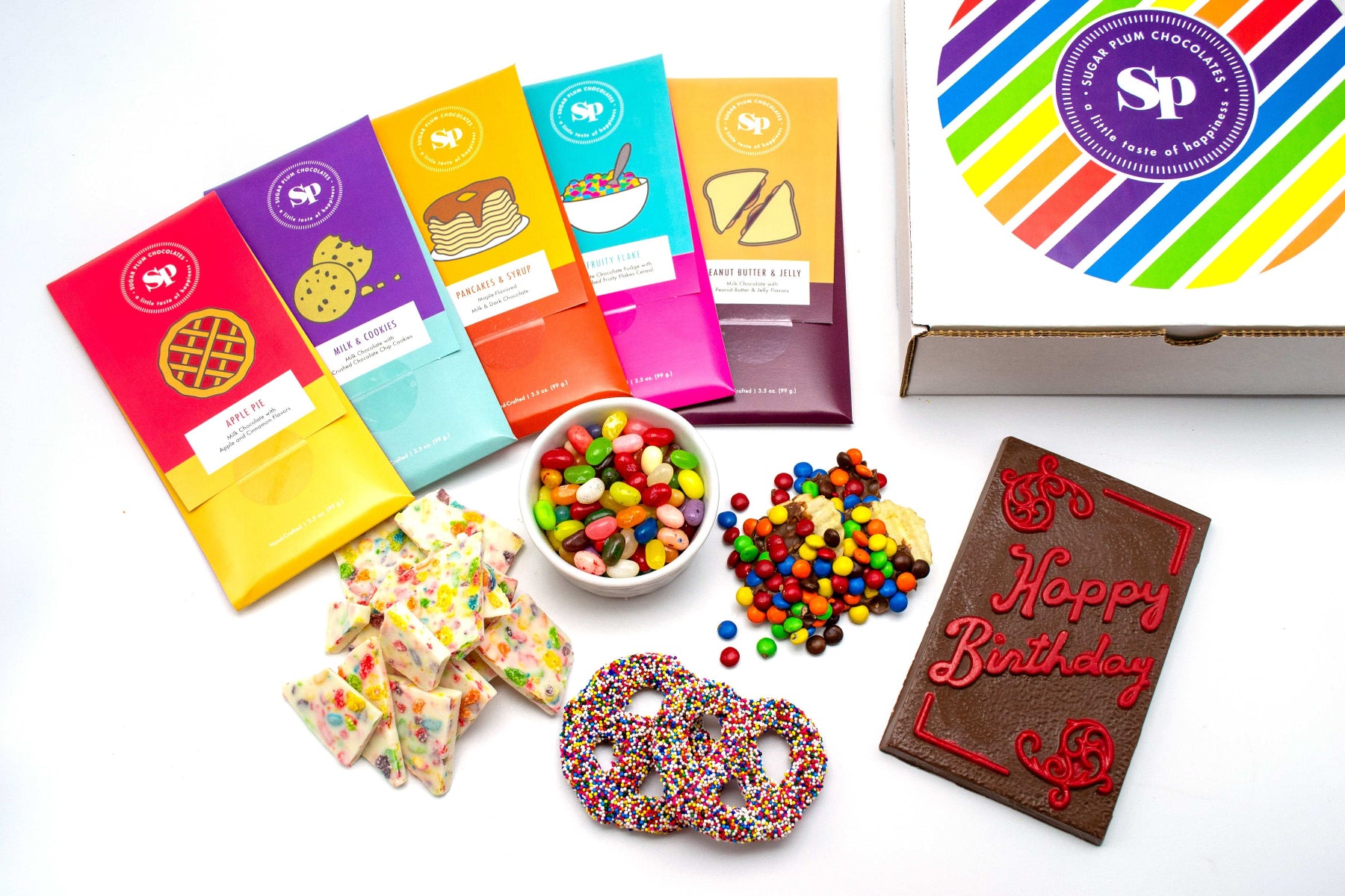 Deluxe Happy Birthday Gift Box with 10 Gourmet Snacks