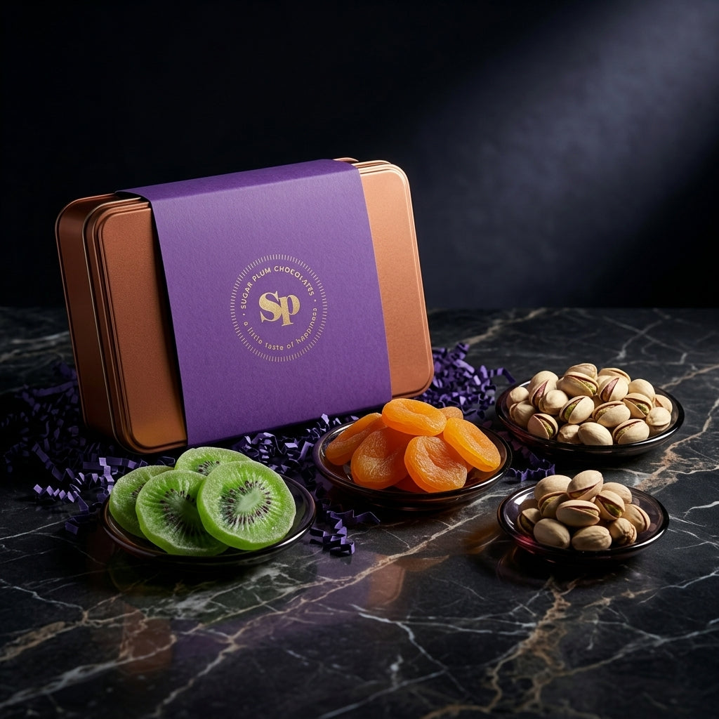 Sugar Plum Chocolate Fruit & Pistachio Trio