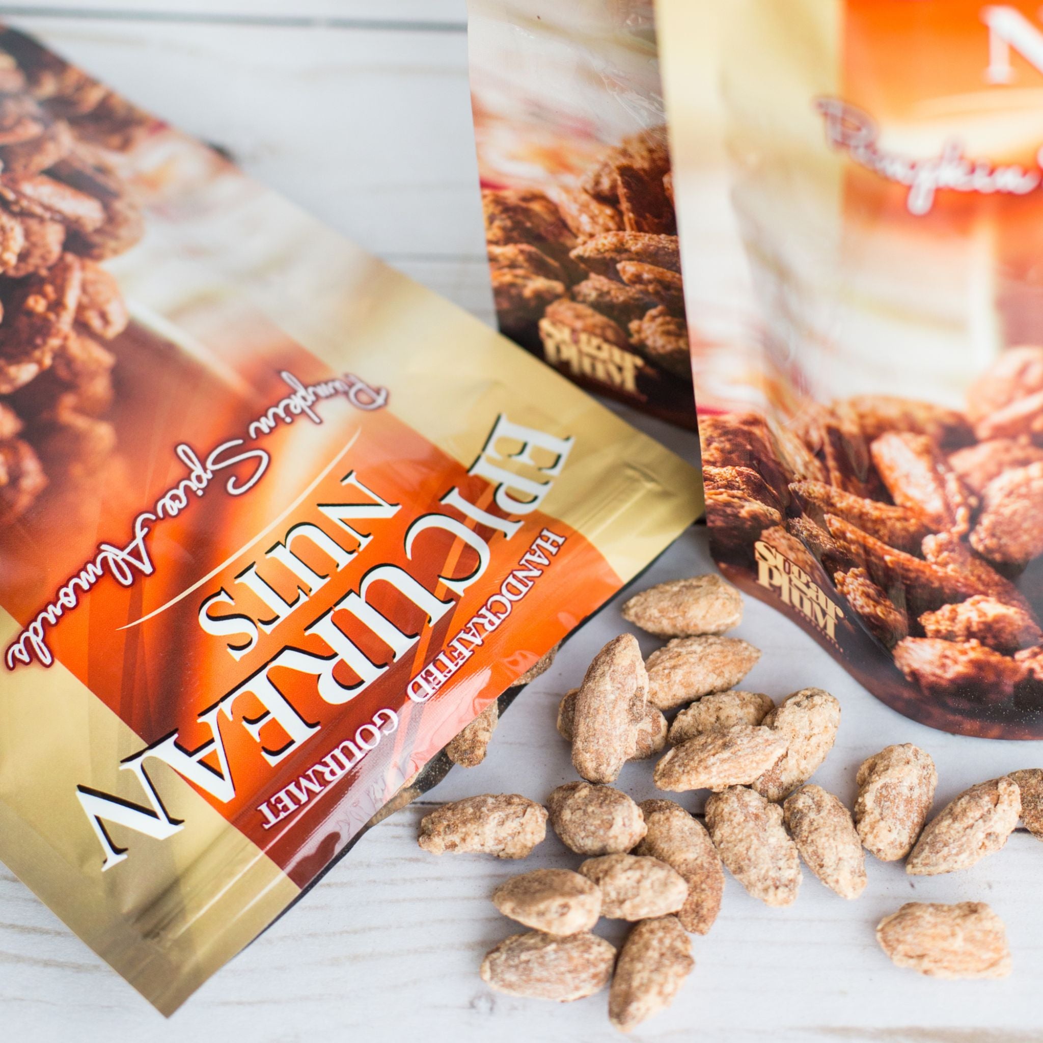 3 Bags Epicurean Nuts Pumpkin Spice Almonds