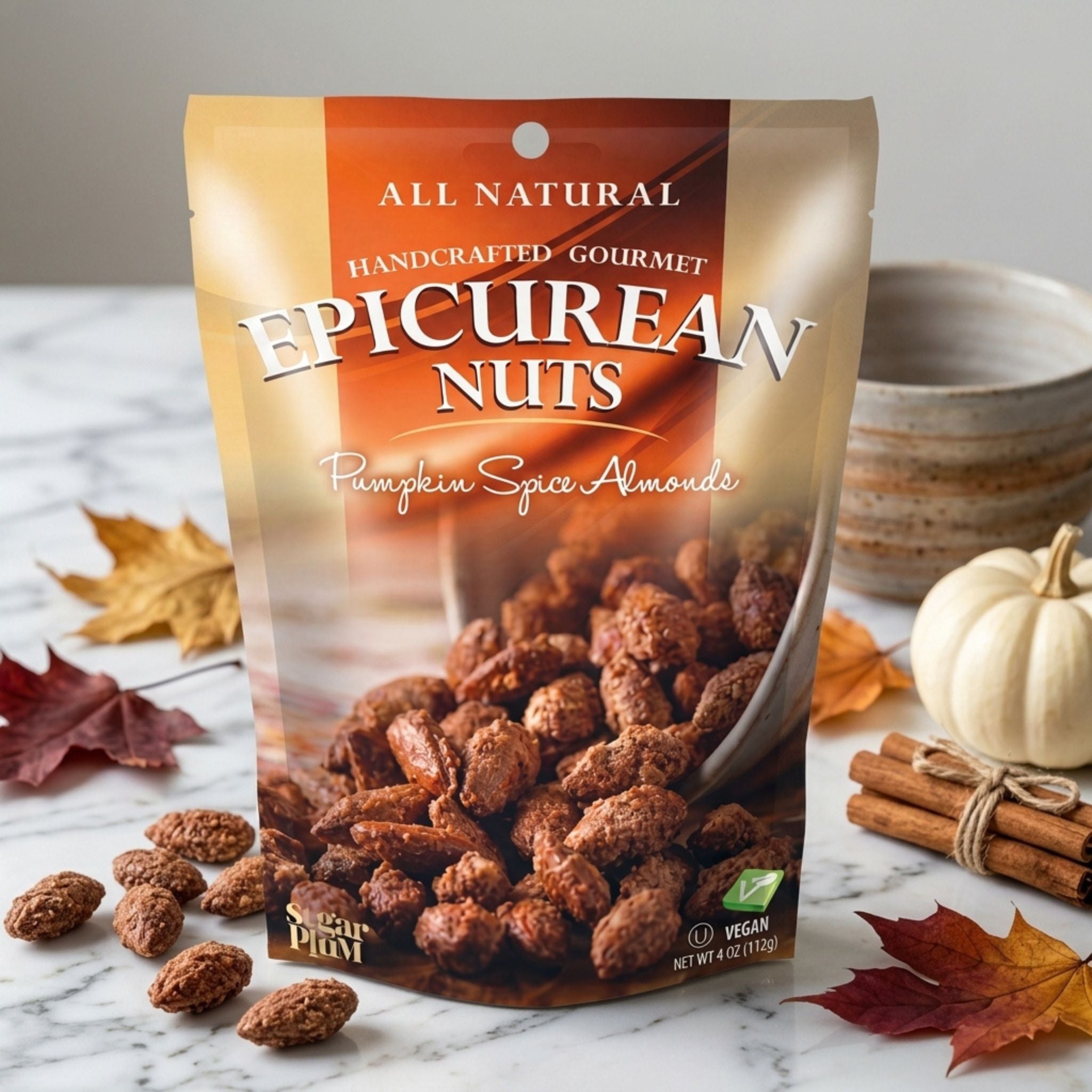 All Natural Epicurean Nuts Pumpkin Spice Almonds