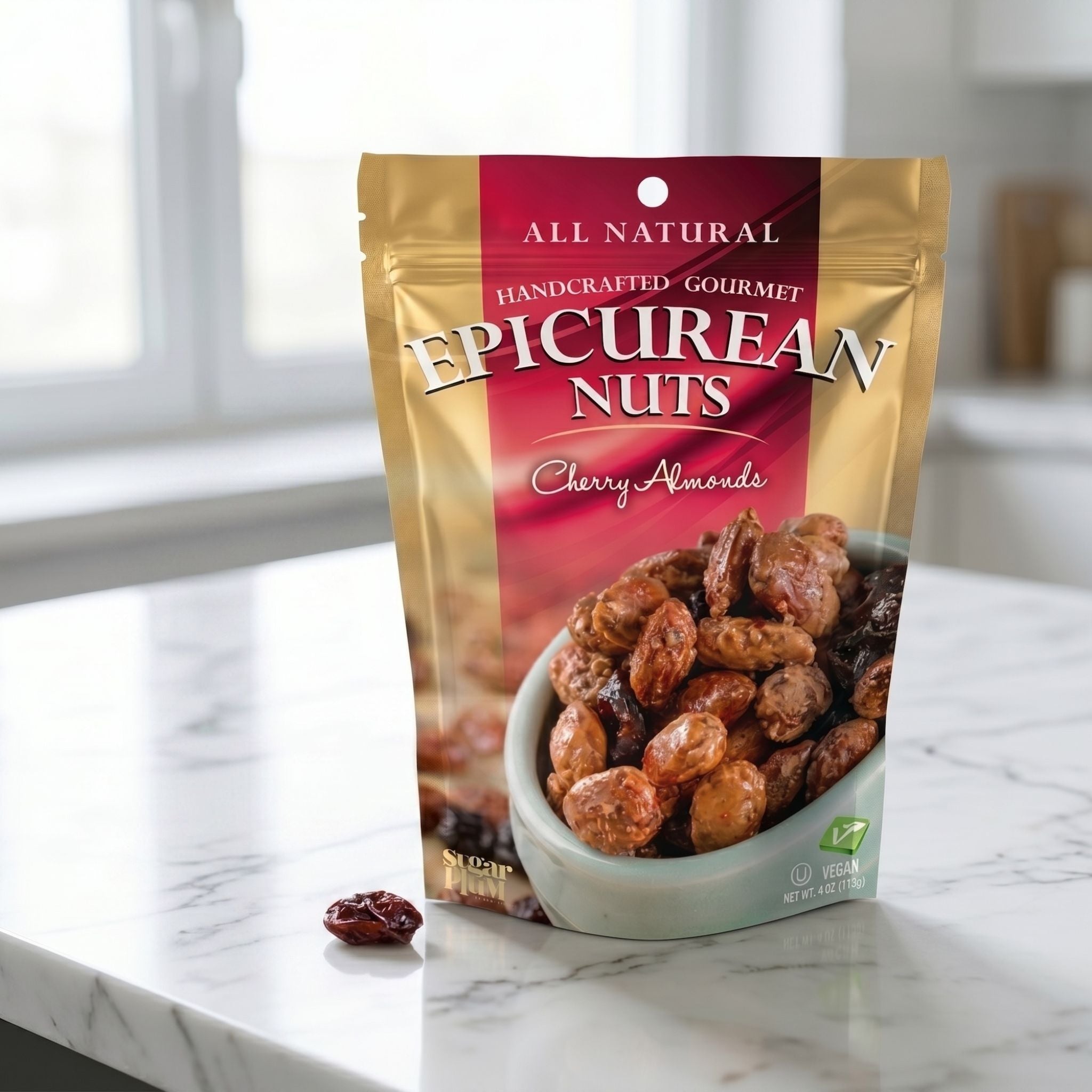 Sugar Plum Chocolate Epicurean Nuts Cherry Almonds Vegan