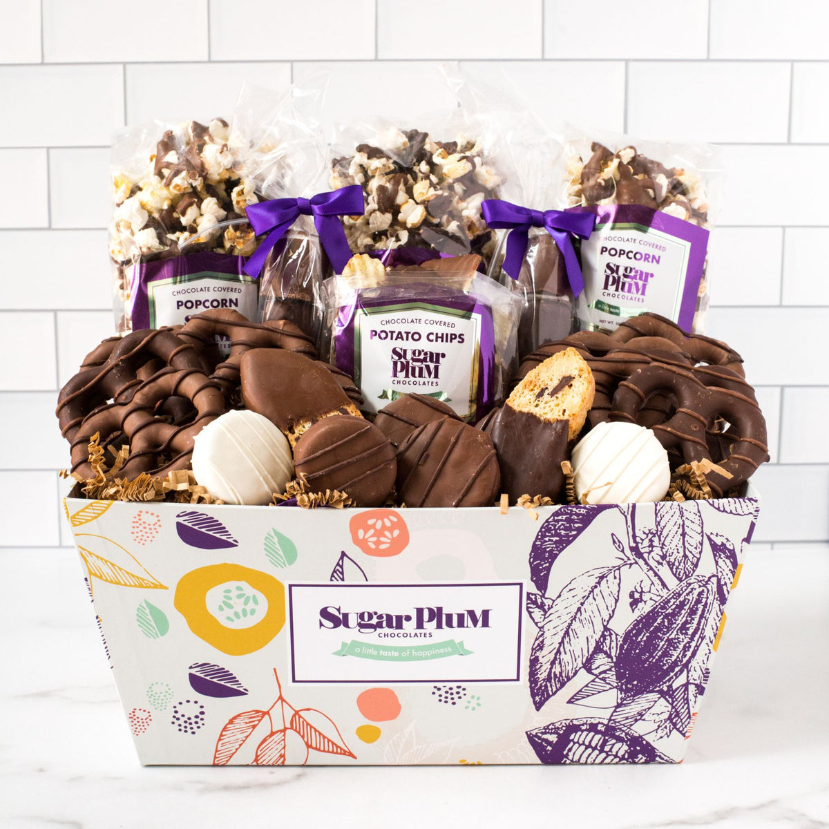 Sugar Plum Handcrafted Gourmet Chocolate Gift Basket 25 Piece