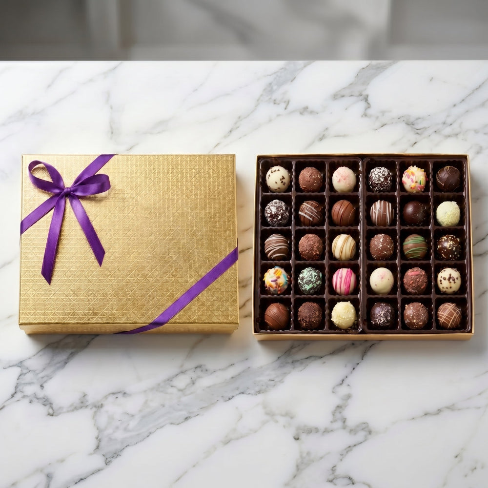 Sugar Plum 30 Assorted Truffles 1/2 lb Box of Chocolates
