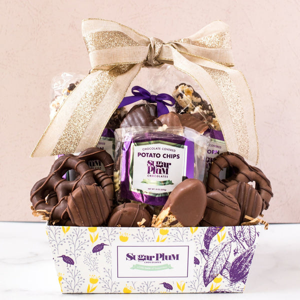 17-piece handcrafted chocolate gift basket