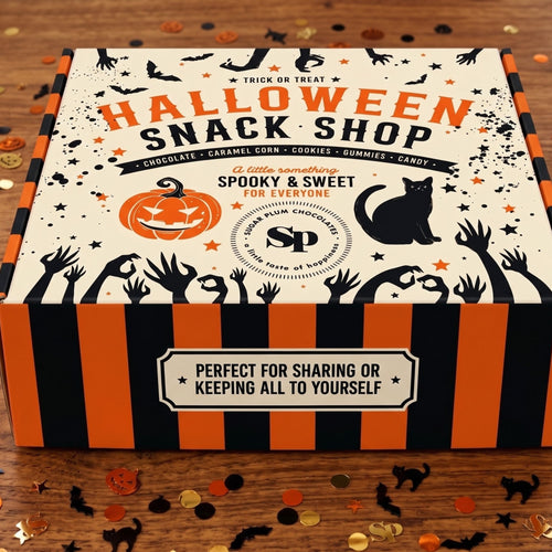 Sugar Plum Chocolates Halloween Snack Shop Trick or Treat Box 