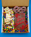 Happy Birthday Box – Fun & Colorful Birthday Gift with Chocolate Bar, Potato Chips & Pretzels | Perfect Birthday Treat