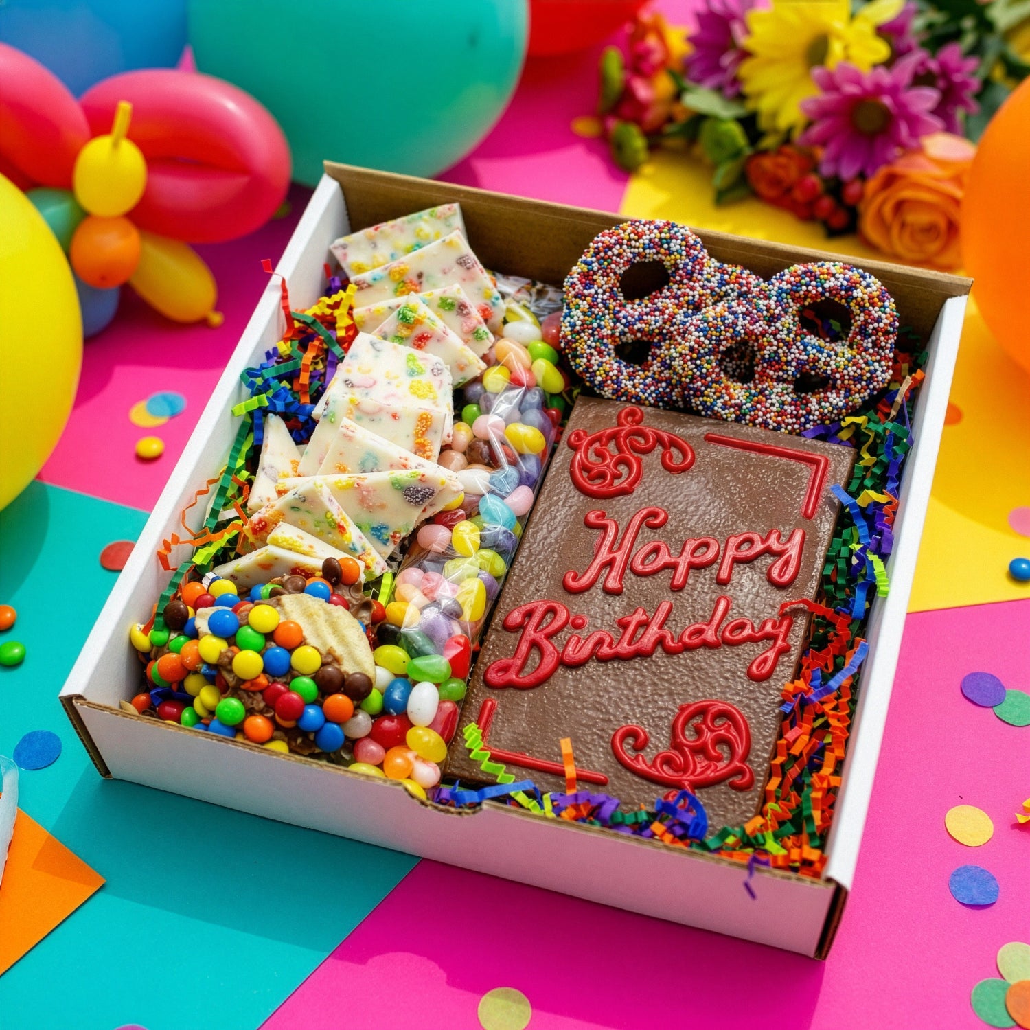 Happy Birthday Chocolate Gift Basket – Gourmet Treats | Sugar Plum