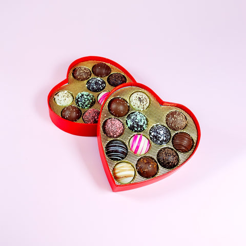 24 Valentines Day Heart Truffles 