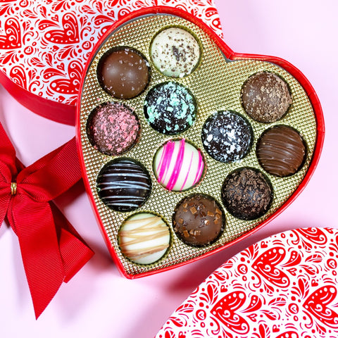 2 Dozen Valentine's Day Heart Truffles 