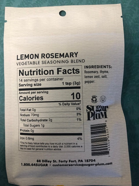 Lemon Rosemary Vegetable Spice Mix photo
