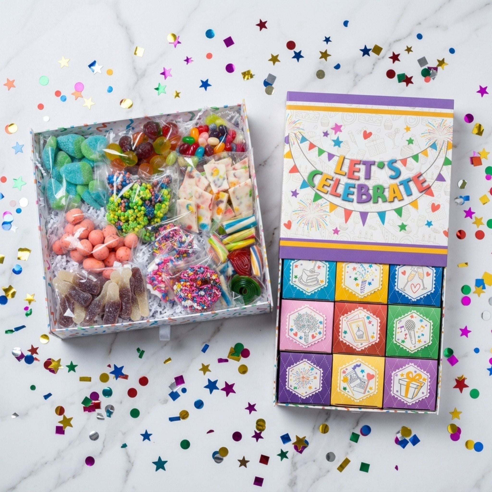Lets Celebrate Candy Box Individually Wrapped Bagged 