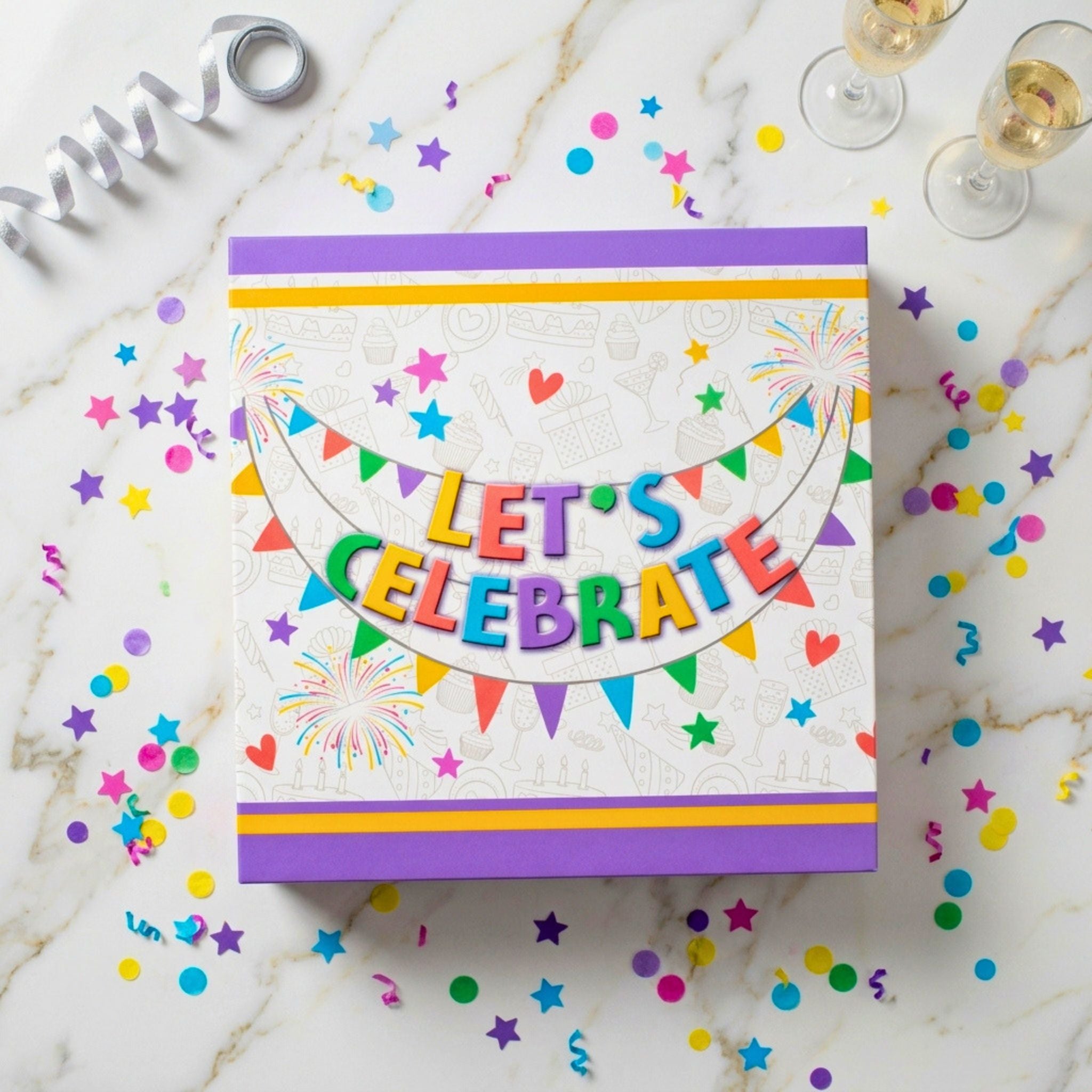 Sugar Plum Chocolates 9 Piece Lets Celebrate Candy Gift Box