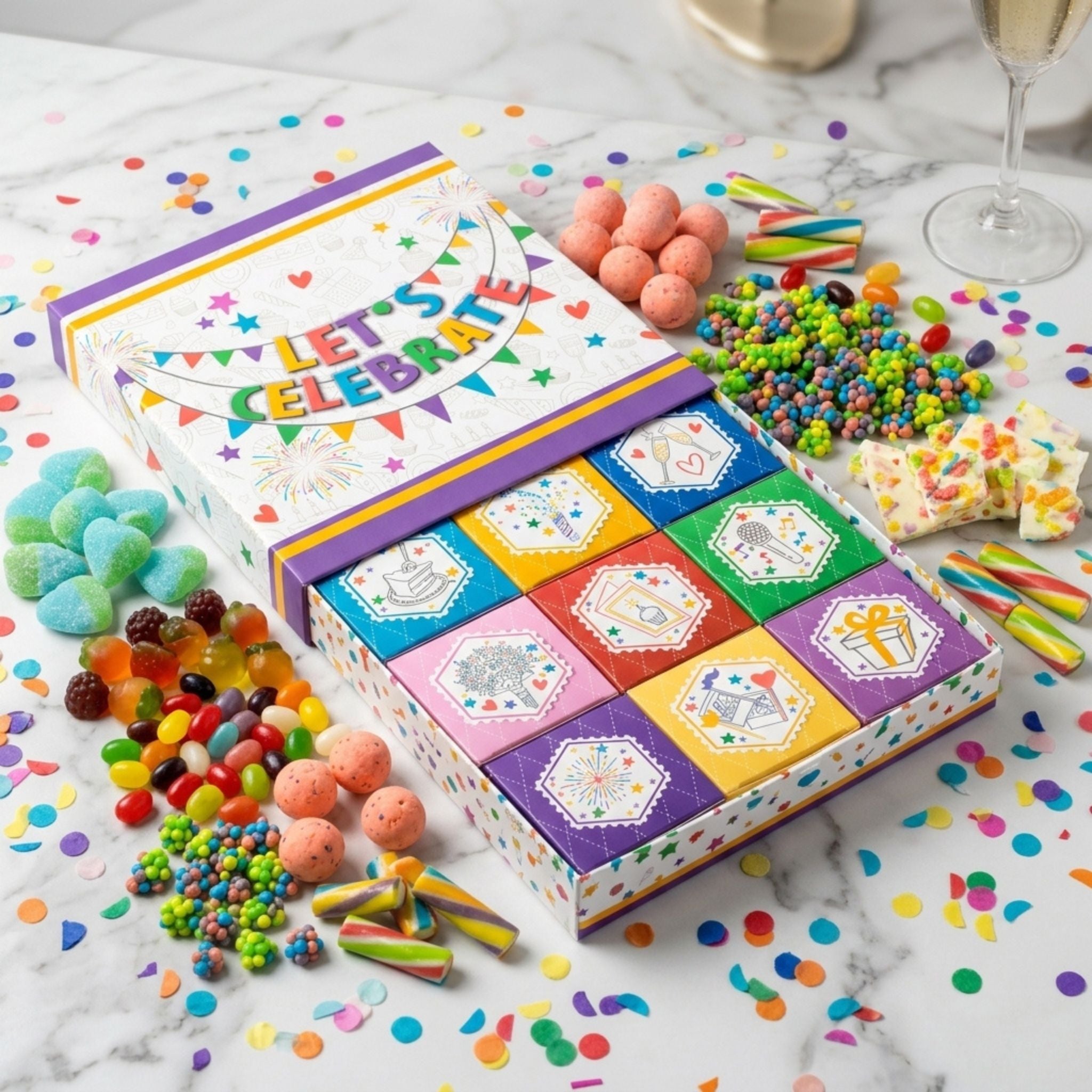 Lets Celebrate Candy Gift Box Birthday Present