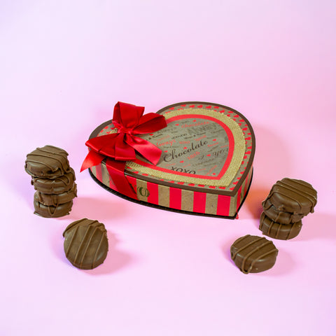 Milk Chocolate Valentines Day Cookies Heart Box