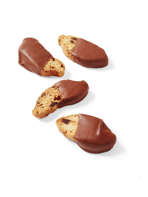Chocolate-covered biscotti from the Comfort Box gourmet snacks care package.