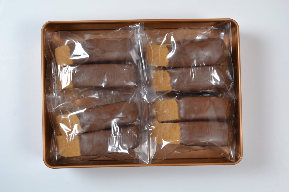 Wrapped Chocolate Biscotti Gift Tin