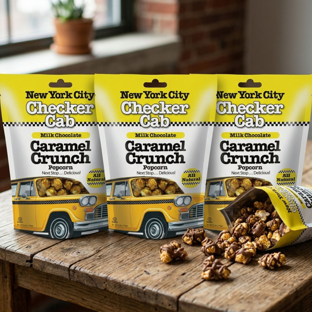 NYC Checker Cab Milk Chocolate Popcorn