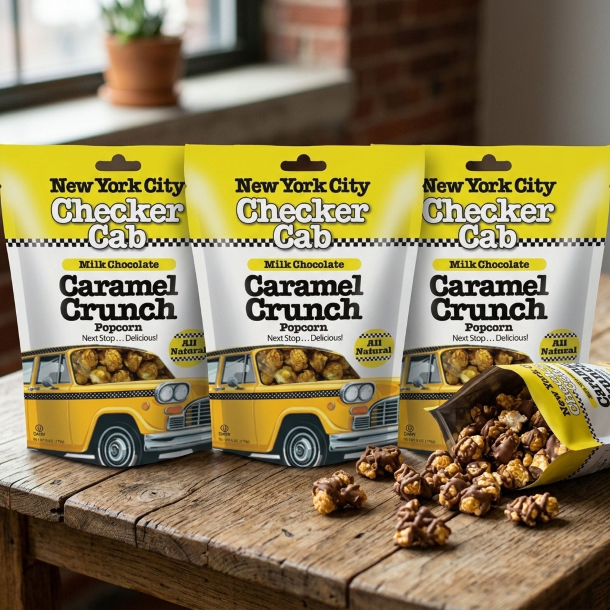 NYC Checker Cab Milk Chocolate Popcorn