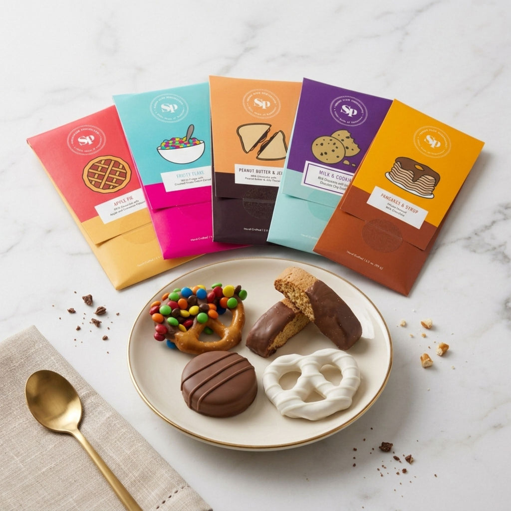 Nostalgic Chocolate Candy Bars Pretzels Cookies and Biscotti