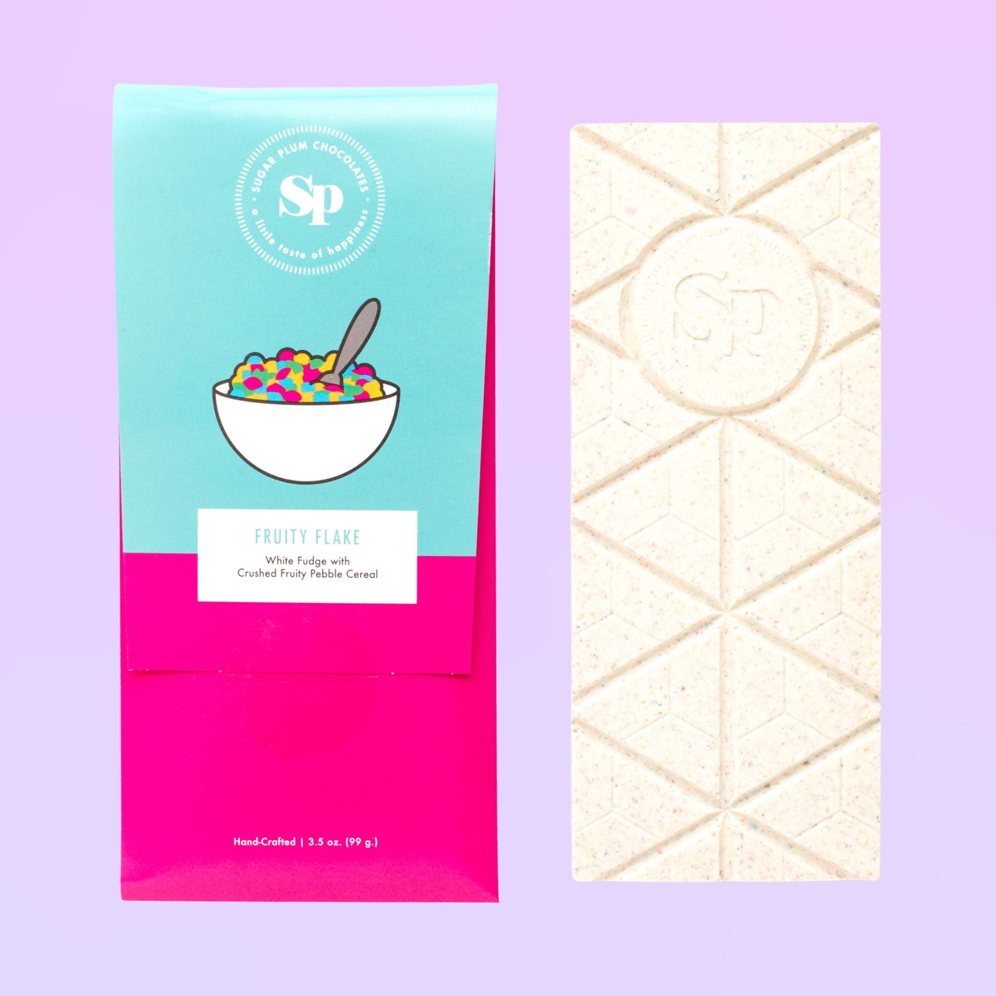 Sugar Plum Fruity Flake White Chocolate Fudge Candy Bar