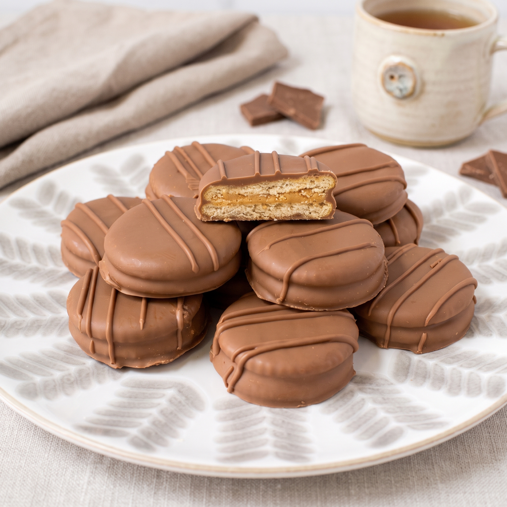 Sugar Plum Chocolate Covered Peanut Butter Cookies 12 Piece