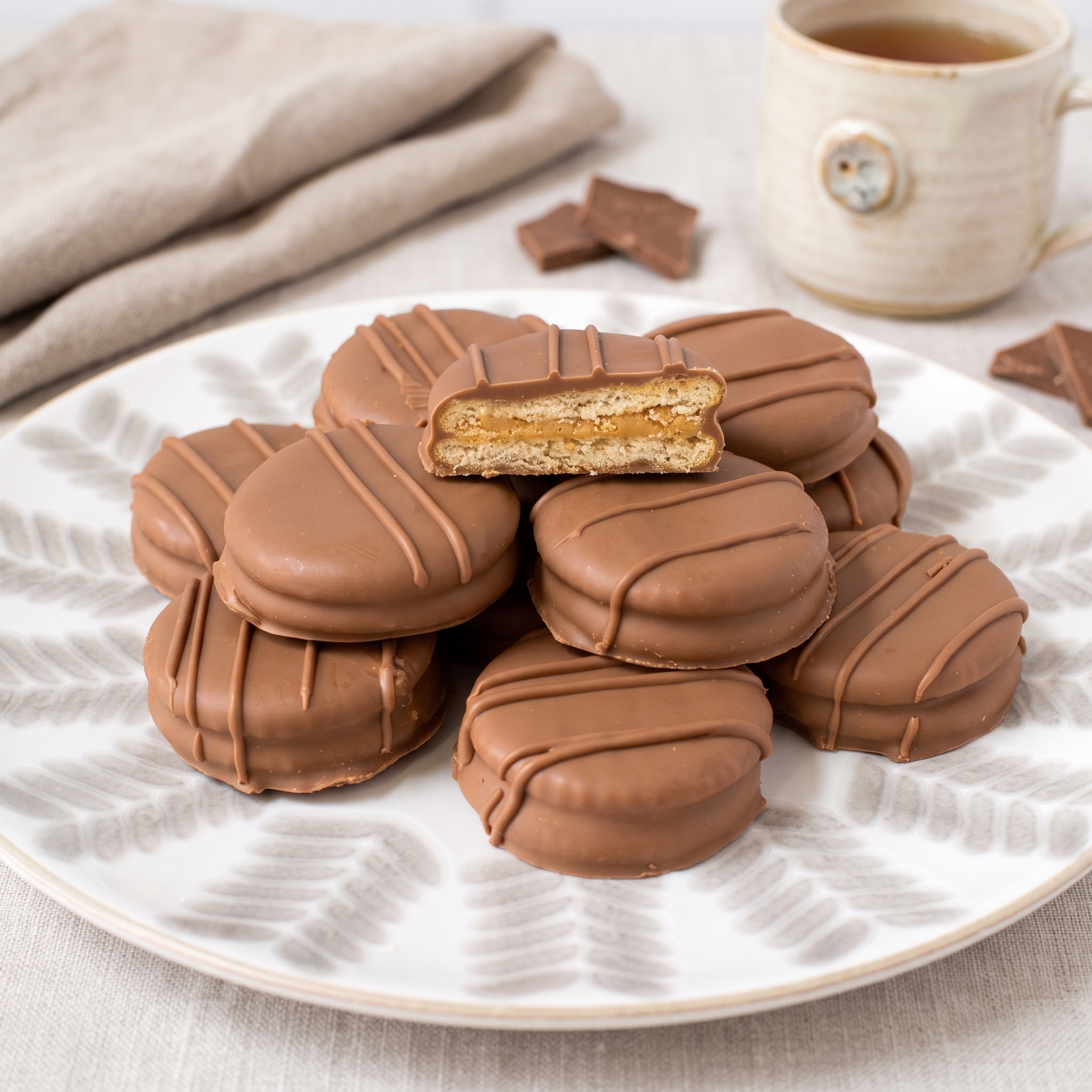 Sugar Plum Chocolate Covered Peanut Butter Cookies 12 Piece