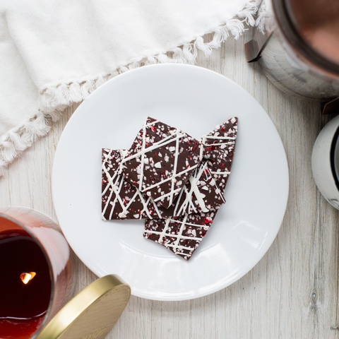 Dark Chocolate Peppermint Bark Christmas Candy