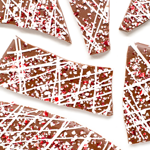 Milk Chocolate Peppermint Bark White Drizzle