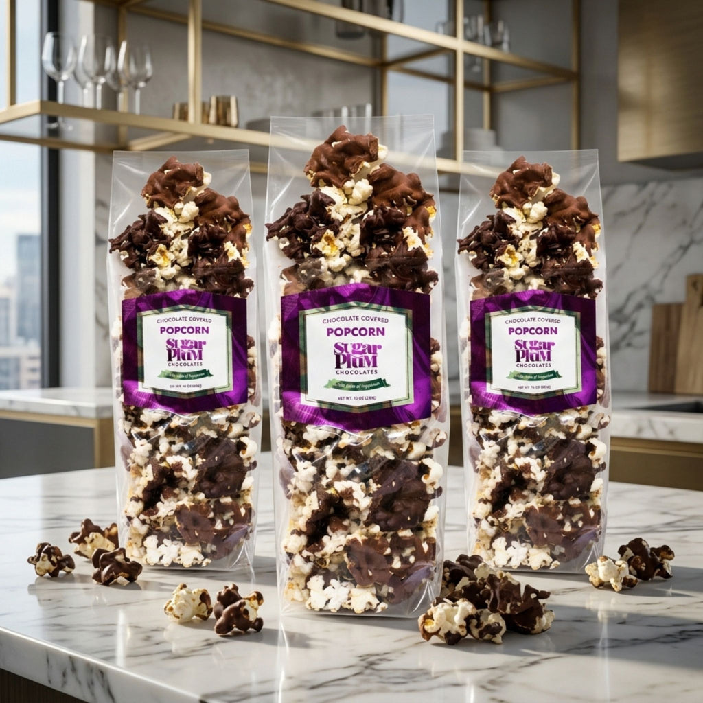 Sugar Plum Gourmet Popcorn Chocolate Covered Snacks