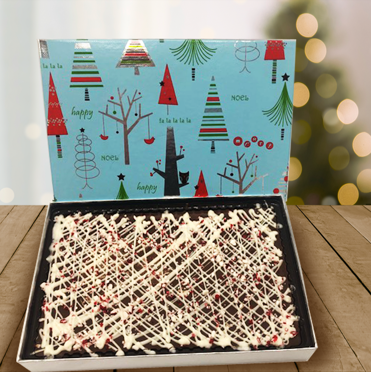 Holiday Bark with Peppermint - Milk and Dark Chocolate