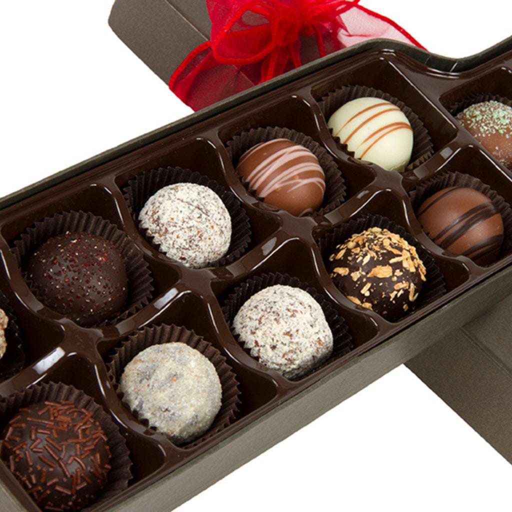 12 Assorted Chocolates Wine Truffle Gift Box