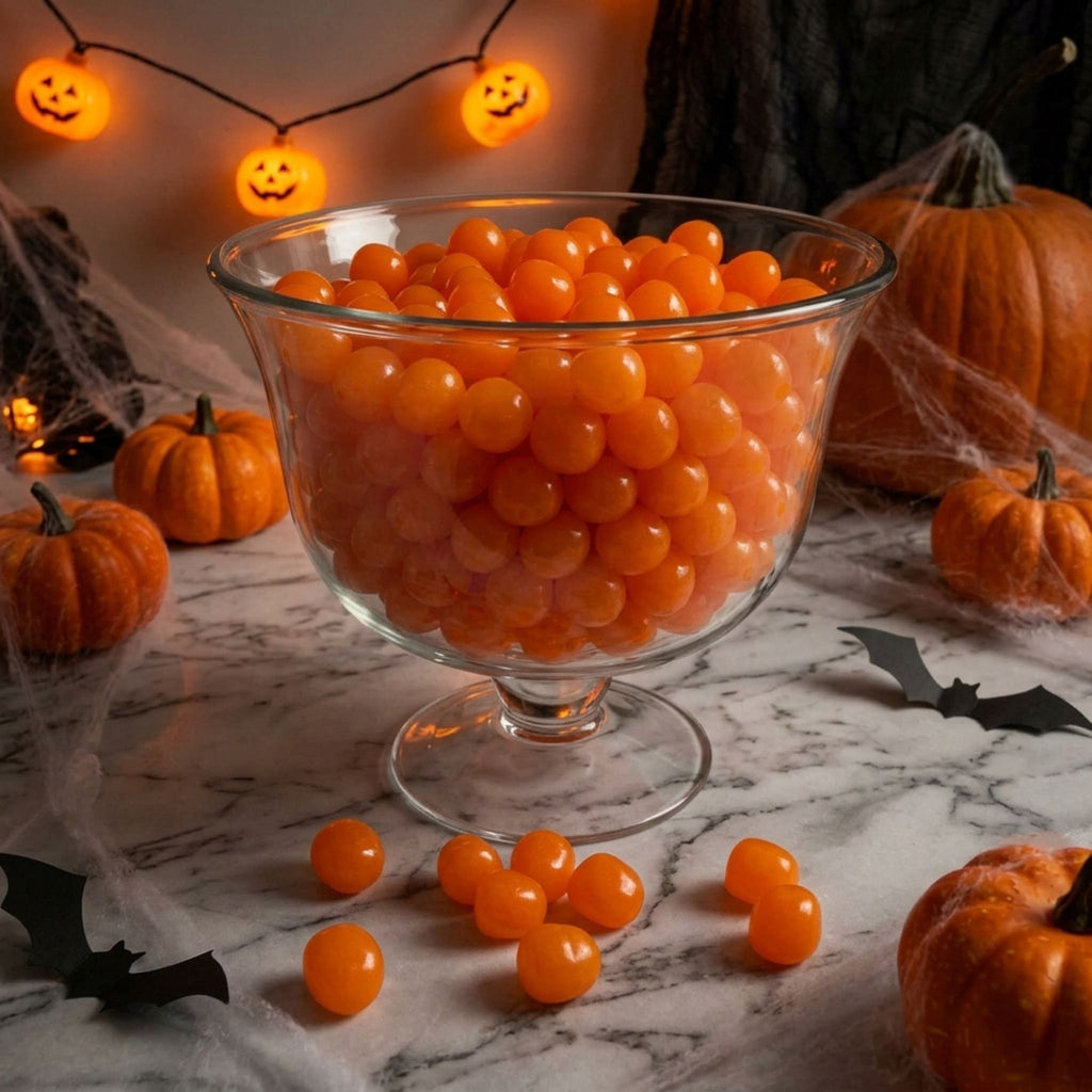 Sugar Plum Chocolates Orange Sour Balls Halloween Candy Bowl