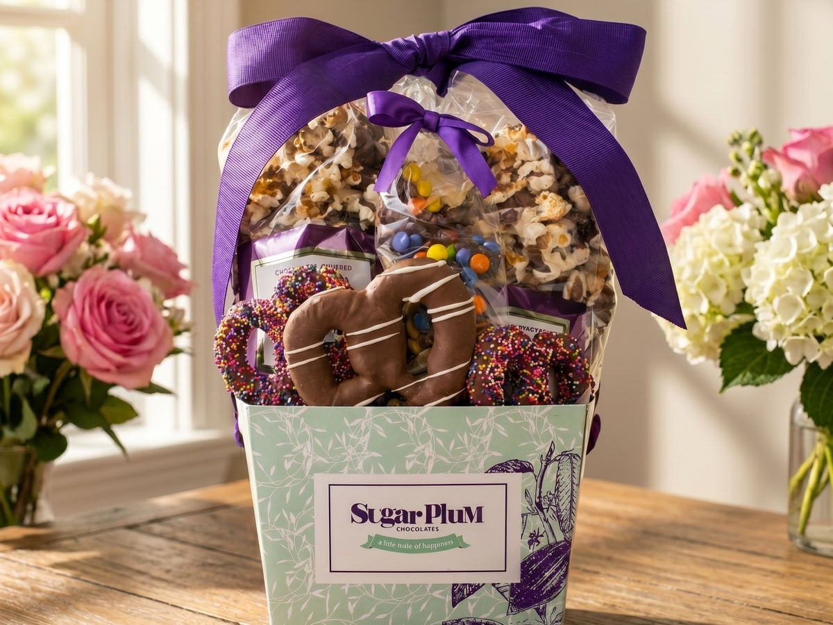 Sugar Plum Chocolate Gift Basket Perfect Size