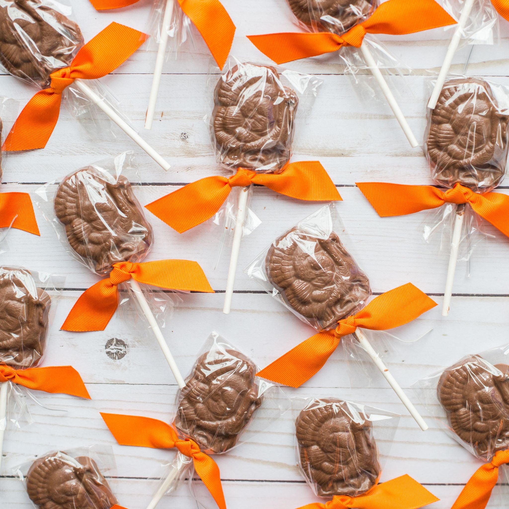 Wrapped Milk Chocolate Turkey Lollipops Thanksgiving Desserts