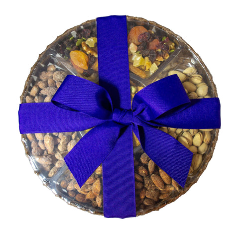 Vegan Nut Medley Gift Tray – Healthy Gourmet Snack Assortment by Sugar Plum | Reusable Tray & Vegan-Friendly Gift