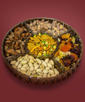 Vegan Nut Medley Gift Tray – Healthy Gourmet Snack Assortment by Sugar Plum | Reusable Tray & Vegan-Friendly Gift