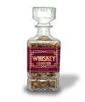 Whiskey Old-Fashioned Flavored Nuts in Glass Decanter, gourmet snack for whiskey lovers, exclusive Damn Man Black Label gift. Whiskey Nuts Decanter