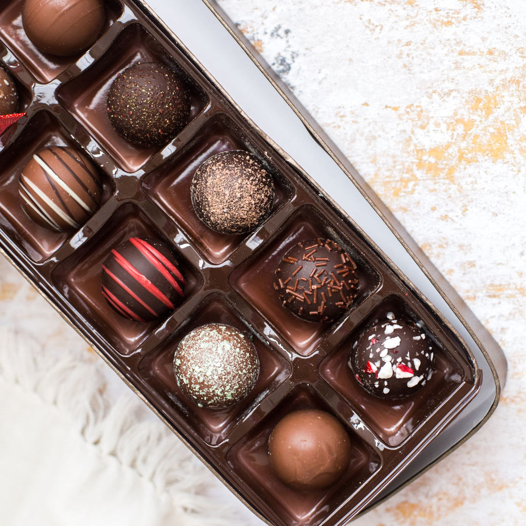 One Dozen Wine Truffle Assorted Box of Chocolates