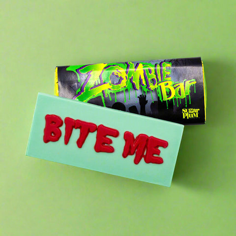 Chocolate Zombie Bar – Set of 6, Handcrafted Premium White Chocolate with Crispies, 2 oz Each