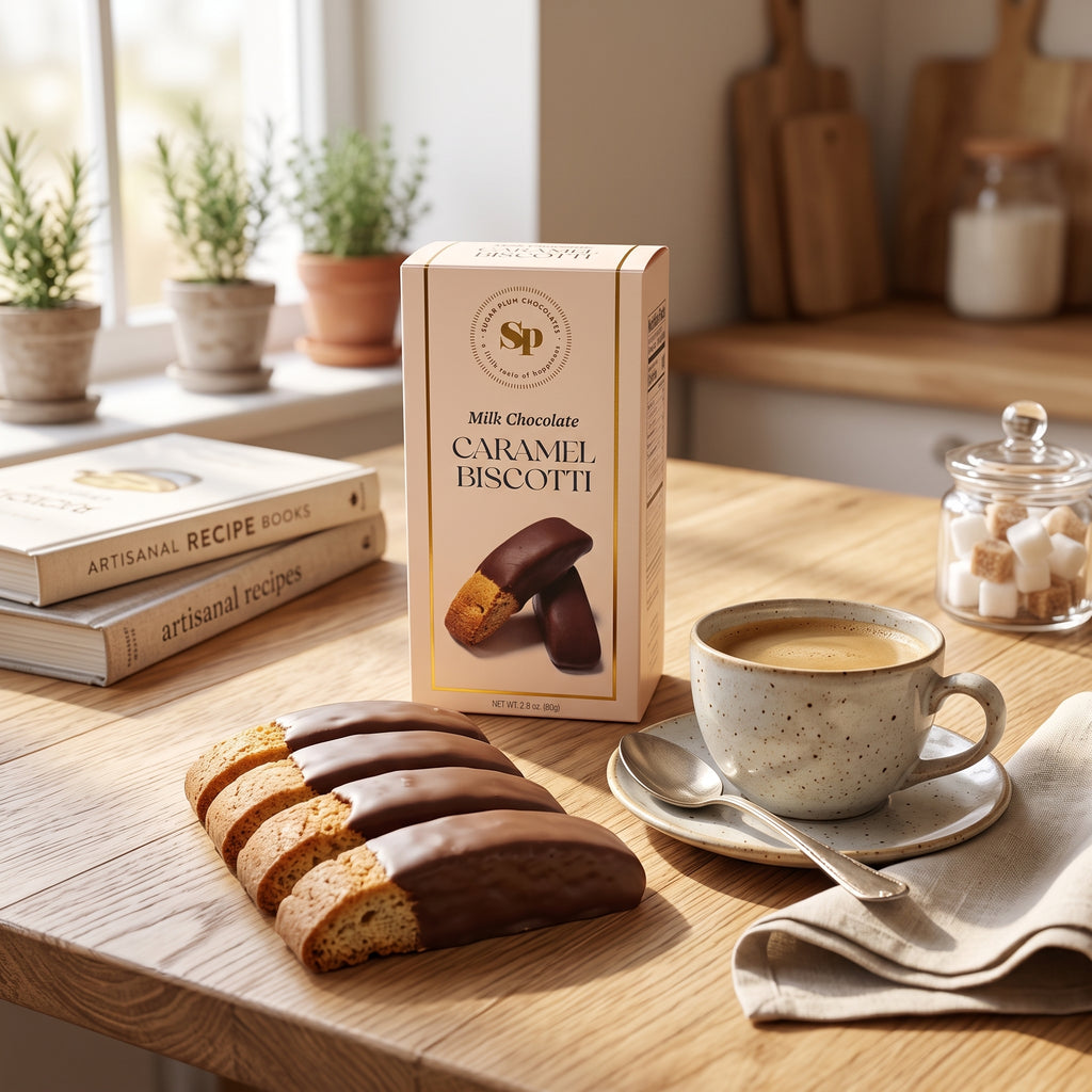 Sugar Plum Milk Chocolate Biscotti Christmas Gift Box