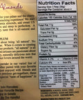 Nutrition facts label for Epicurean Nuts Cherry Almonds, detailing calorie, fat, carbohydrate, and vitamin content per serving.