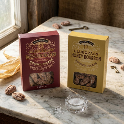 Whiskey Ridge Reserve Bluegrass Classic and Honey Bourbon Pecans 2 Oz Each