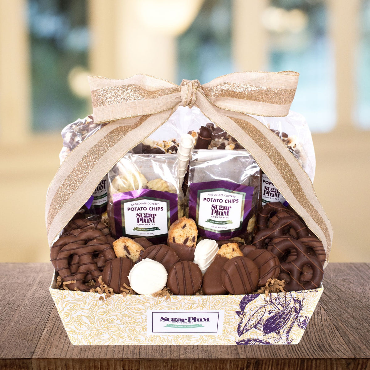 Sugar Plum Chocolates Gourmet Gift Basket 40 Assorted Snacks