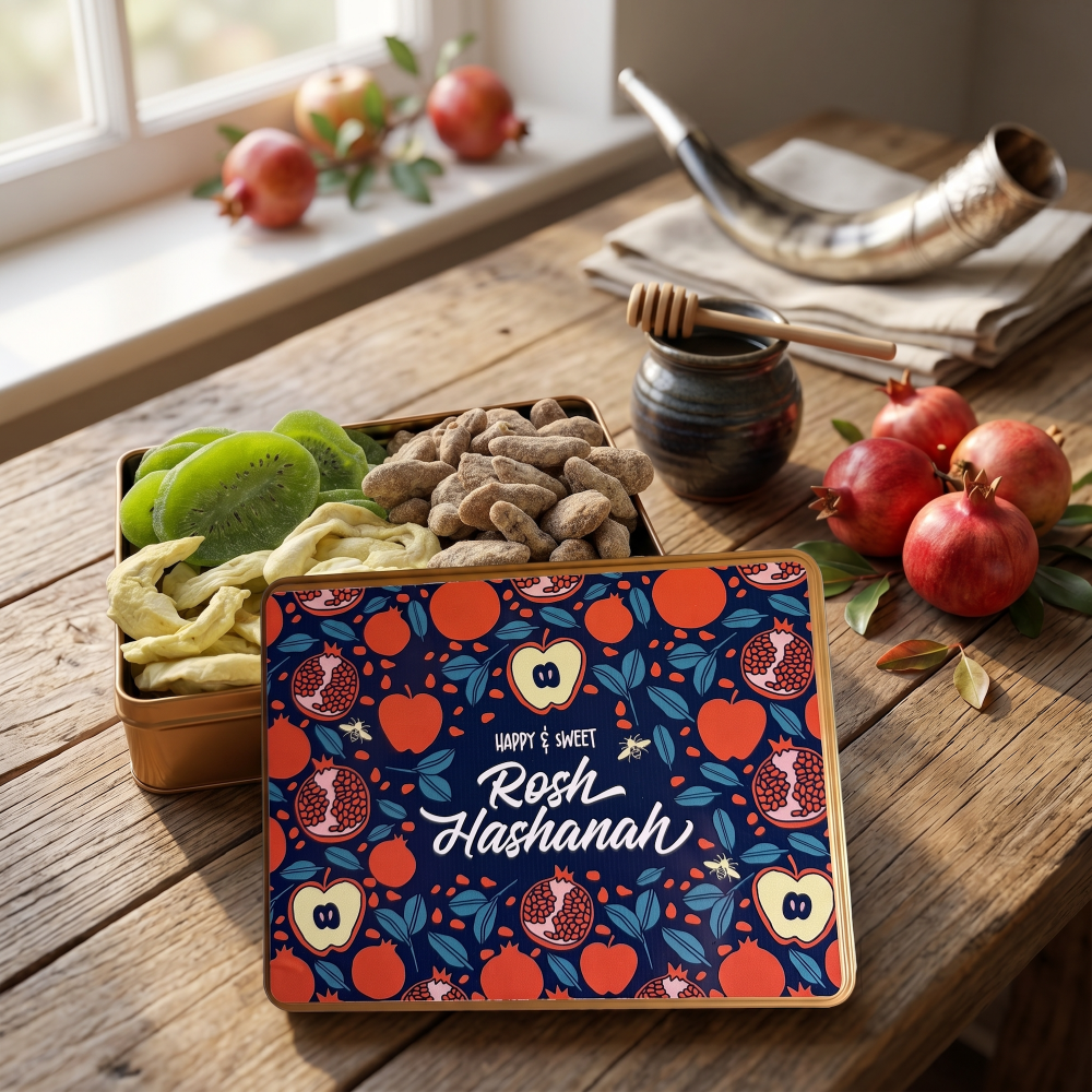 Sugar Plum Orchard Harvest Rosh Hashanah Honey and Apple Gift Tin