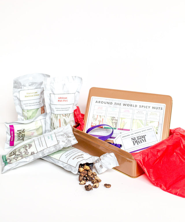 Around The World Spicy Nut Sampler Sugar Plum Chocolates